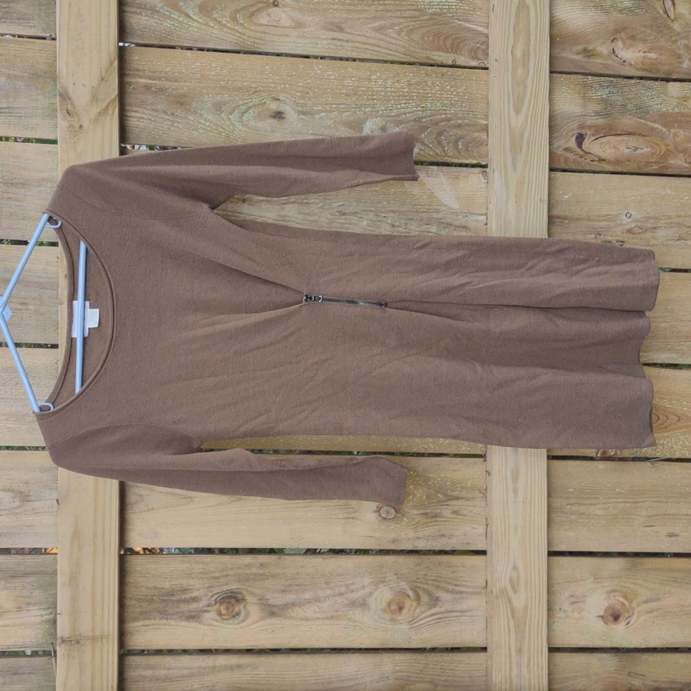 🏵️ M. Patmos Brown Dress with Zipper Accent